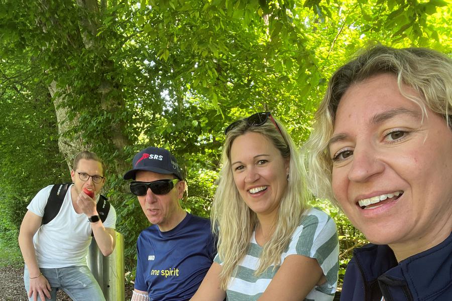 L'équipe enerfit : Sandro Kaufmann, Elmar Schaub, Ariane Lüscher et Martina Kutter