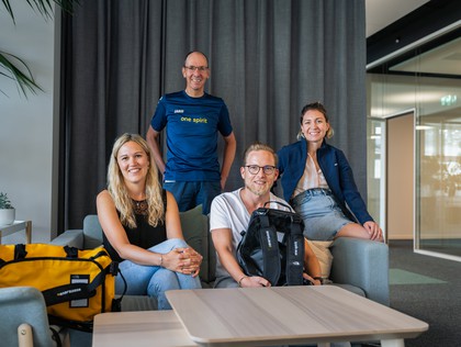 L'équipe enerfit: Ariane Lüscher, Elmar Schaub, Sandro Kaufmann, Martina Kutter