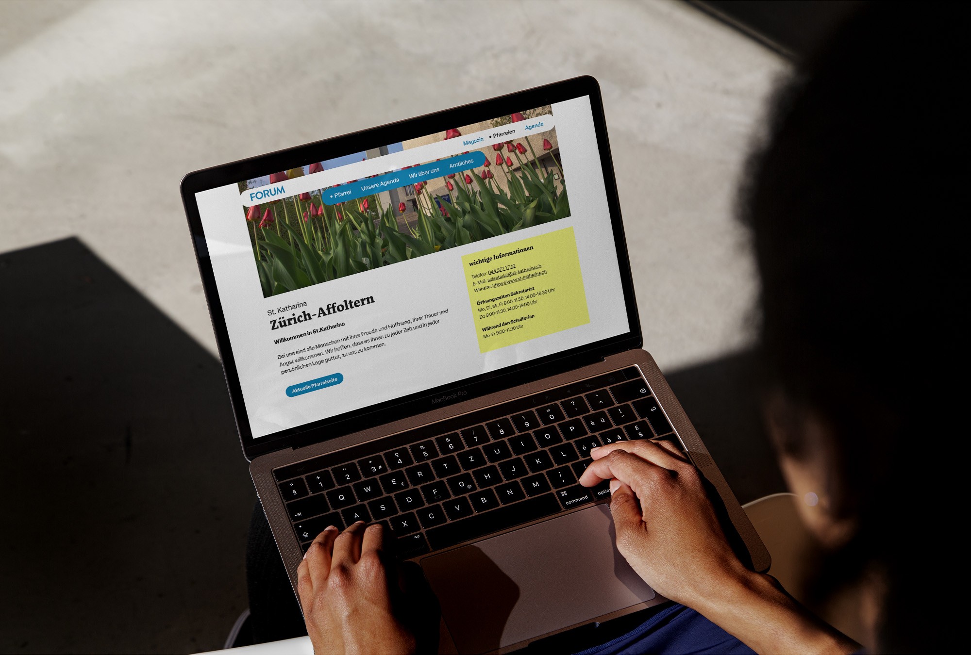 Forum Magazin Webseite Desktop Pfarreien