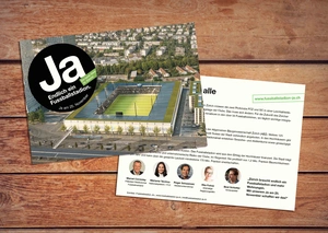 Flyer Fussballstadion Ja - Campaigning Feinheit