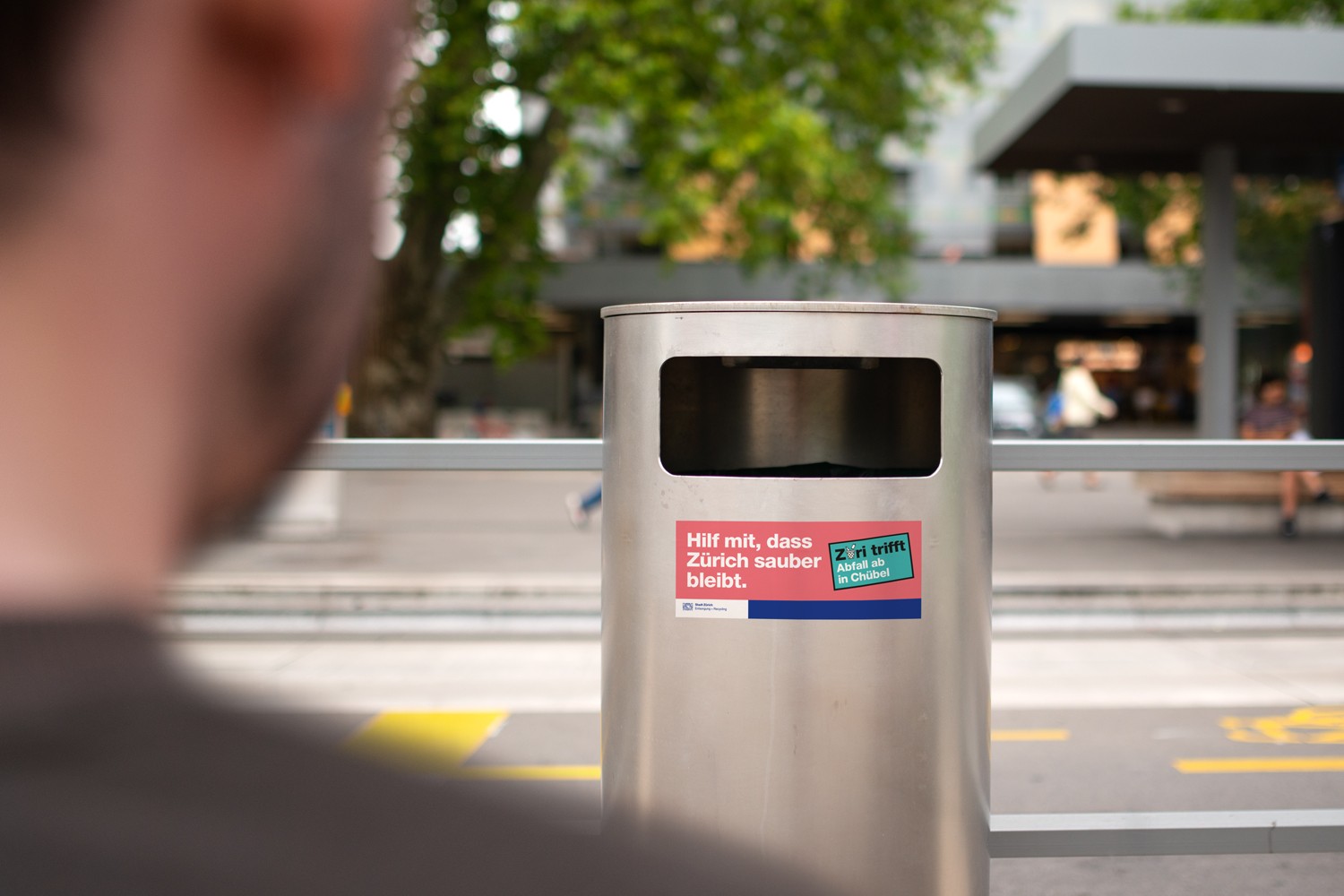 Sticker Kampagne «Züri Trifft» für die Kundschaft ERZ.