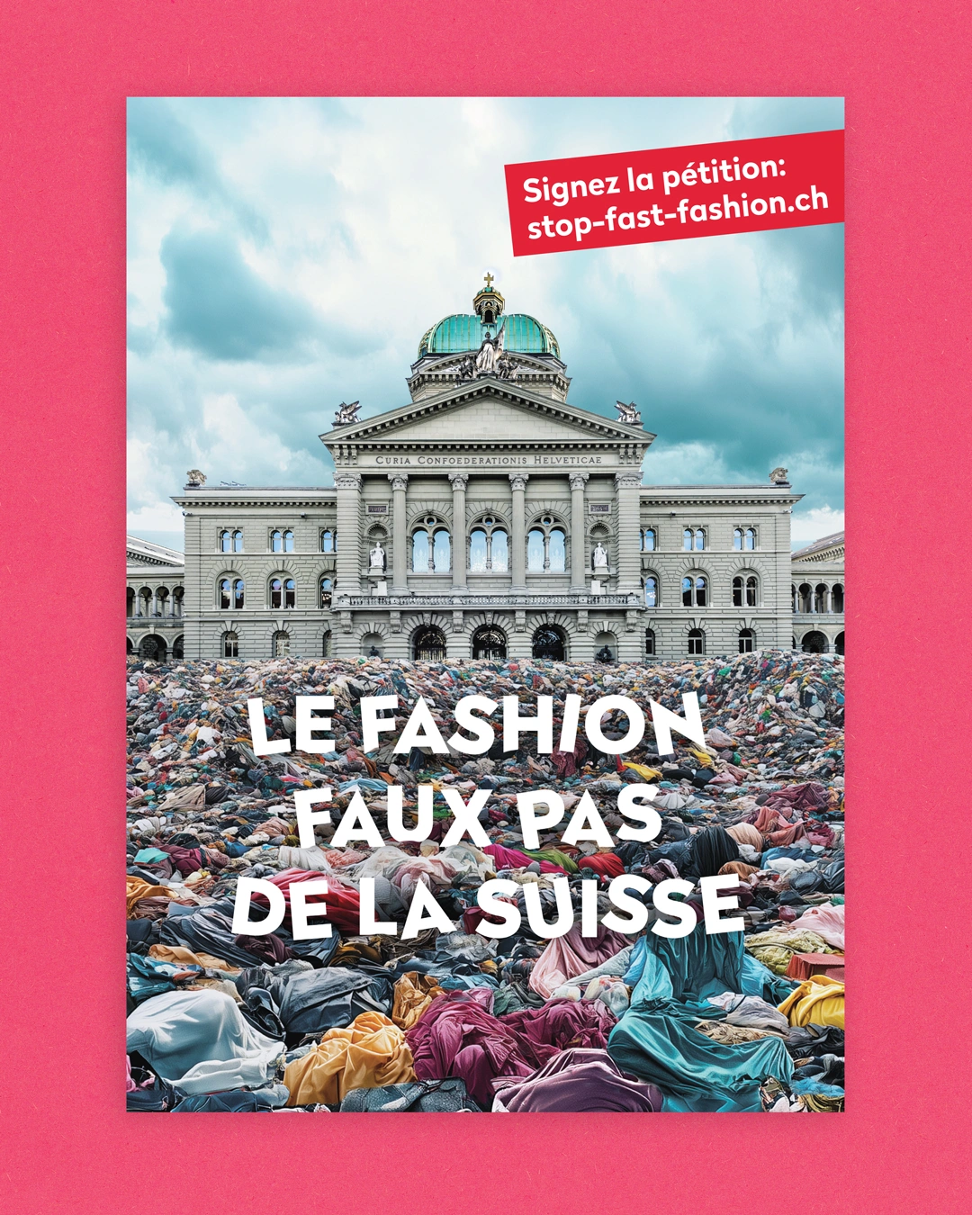 Französisches Hauptvisual für die Kampagne von Public Eye
