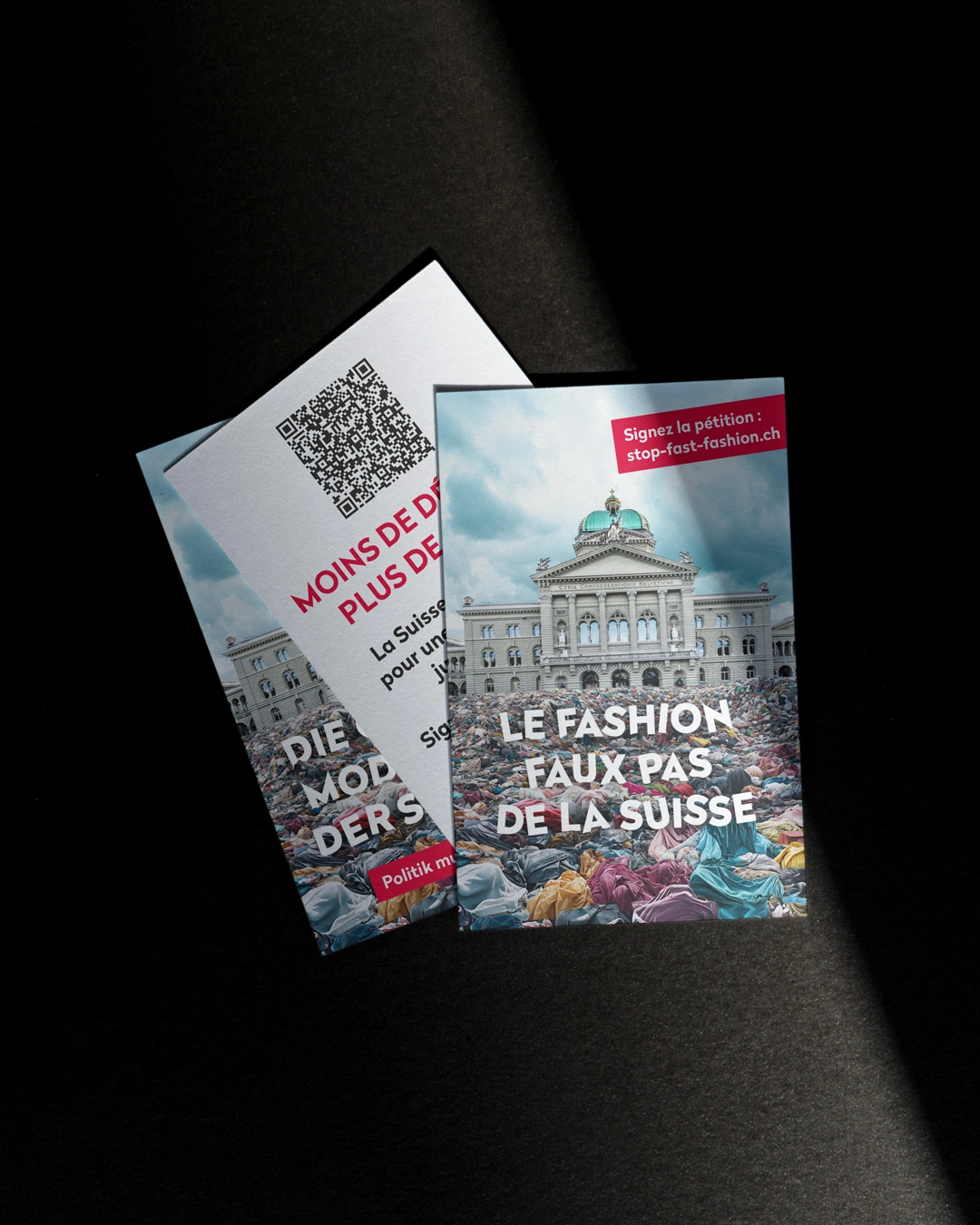 Mini-Flyer für die Kampagne von Public Eye