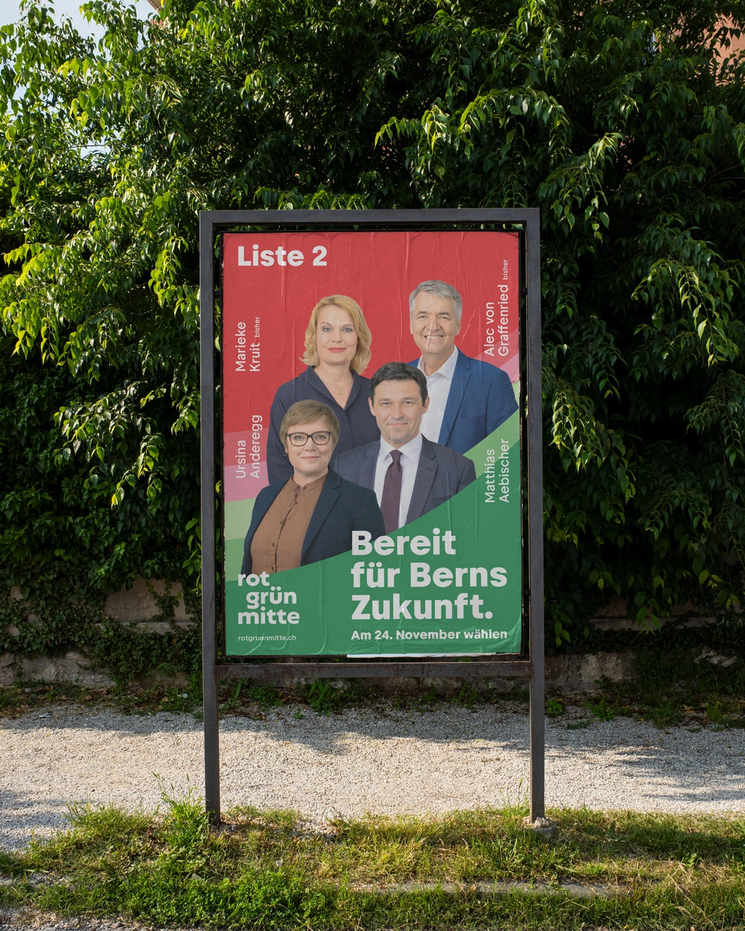 Wahlkampagne für RGM-Bündnis in Bern, Visual und Plakat