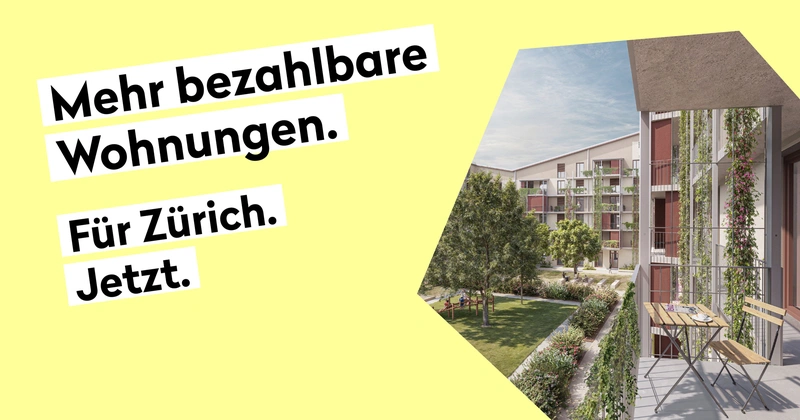 Visual für den Gestaltungsplan Seebahn-Höfe «Mehr bezahlbare Wohnungen»