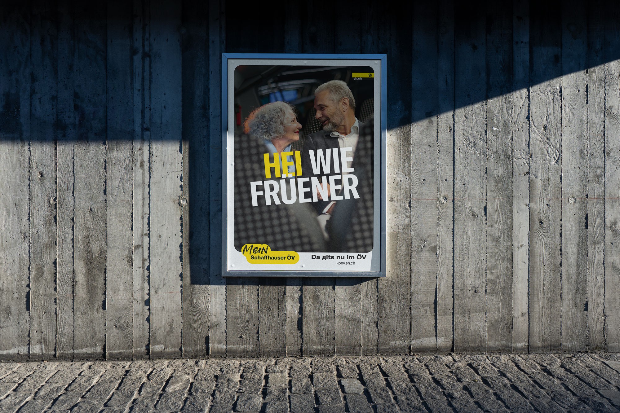 Plakate für die Kampagne «Mein Schaffhausner ÖV» für die Kundschaft Kanton Schaffhausen..