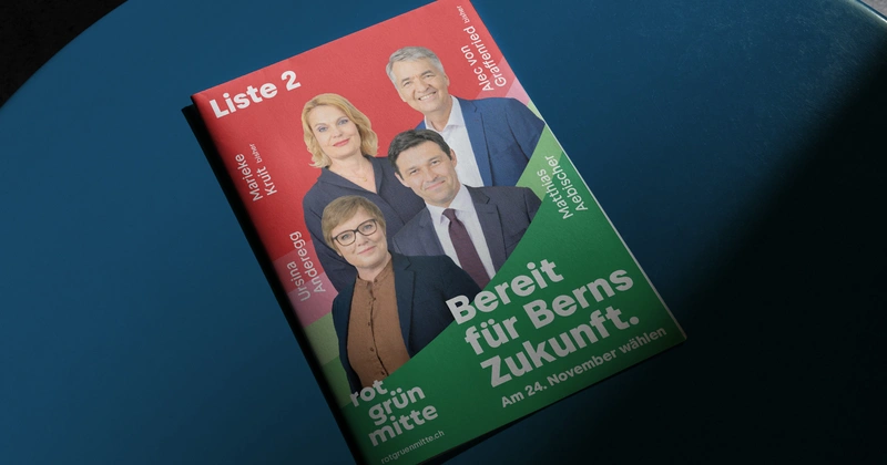 Wahlkampagne für RGM-Bündnis in Bern, Wahlprospekt