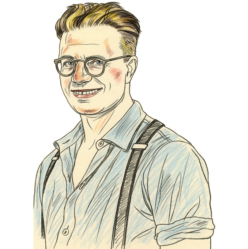 Porträtzeichnung von Alfred Delp