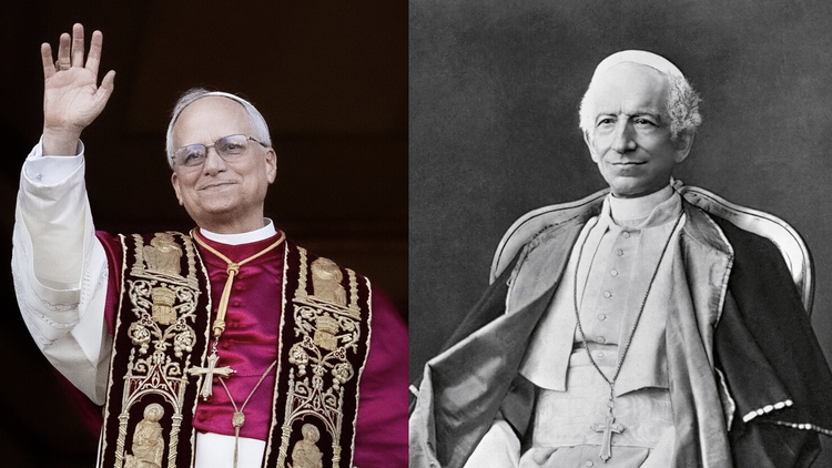 Papst Leo XVI. und sein Vorgänger in der Namenswahl, Papst Leo XIII.