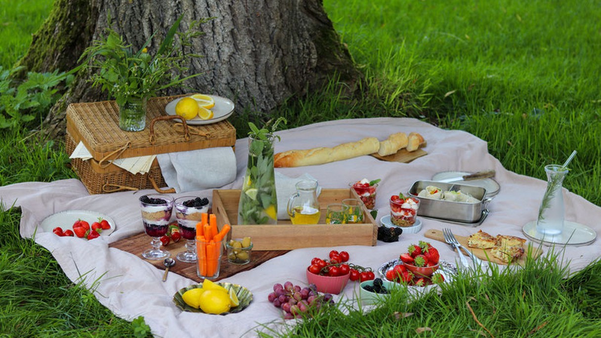 Picknick in der Wiese