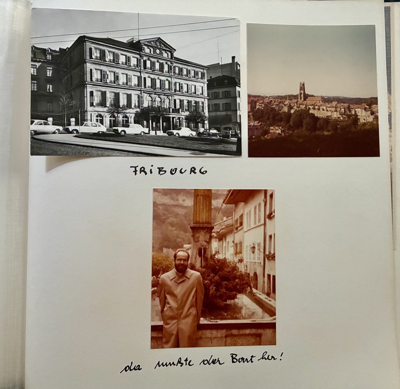 Albertinum in Freiburg, Blick auf Freiburg, Christoph Schönborn als junger Professor mit Vollbart.
