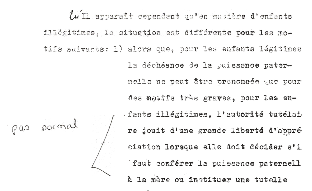 Compte-rendu juridique sur l’illégitimité.