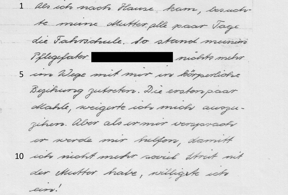 Anklageschrift gegen den Stiefvater