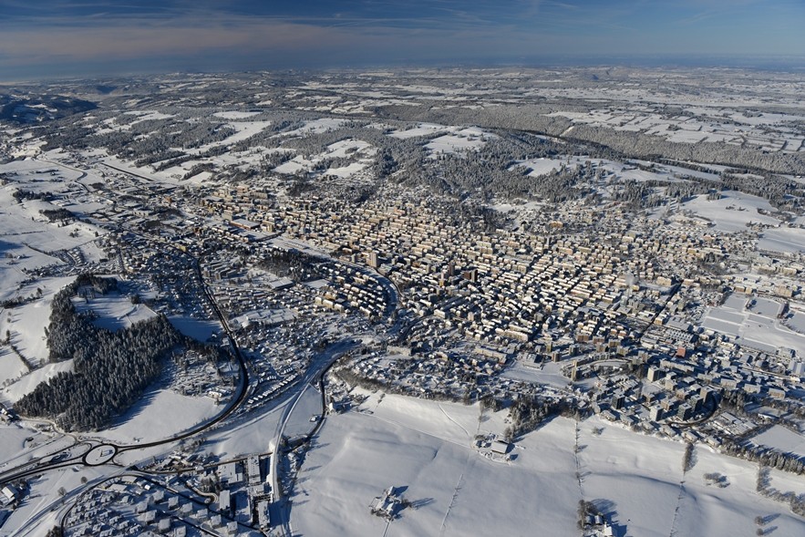La Chaux-de-Fonds en hiver.