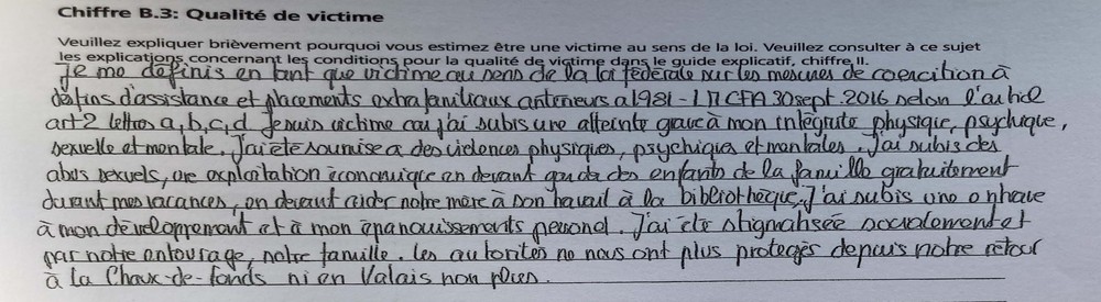 Formulaire de demande de contribution.