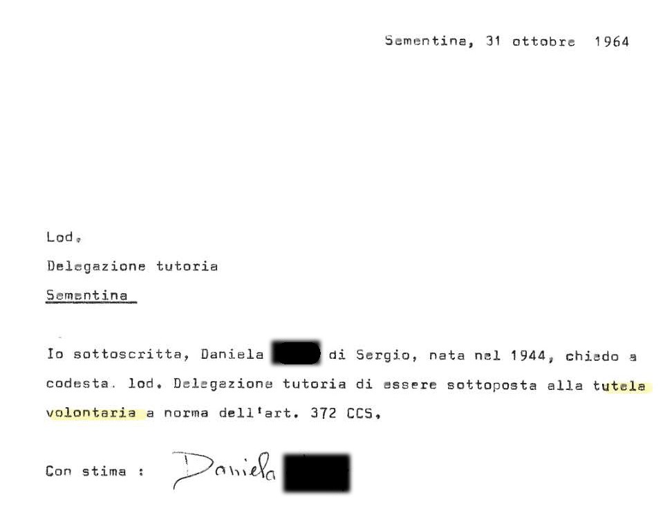 La tutela volontaria