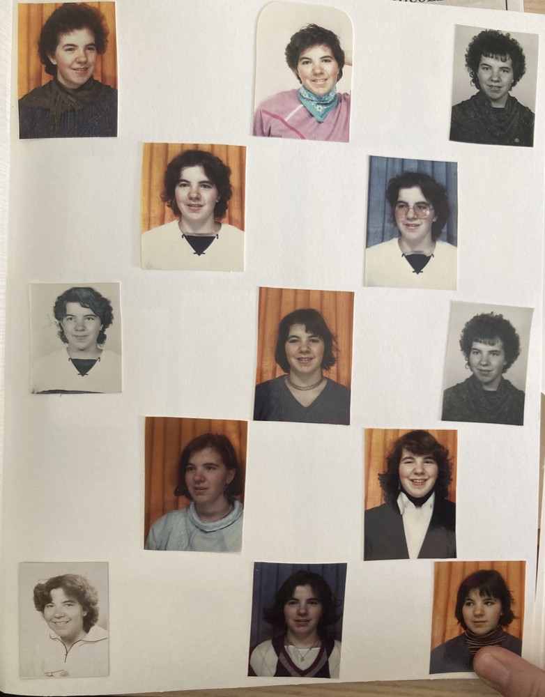 Photographies de Fabienne à l’adolescence.
