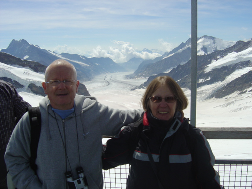 Michel avec sa femme (début des années 2000).