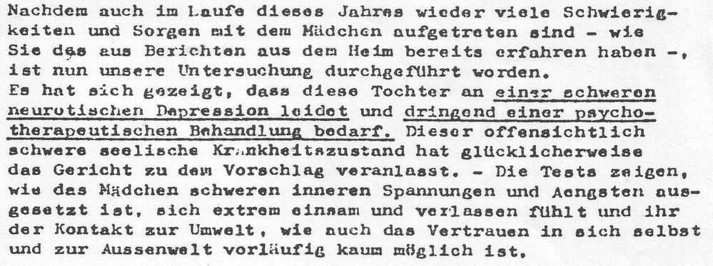 Rapporto del Servizio psichiatrico infantile di San Gallo, 1969