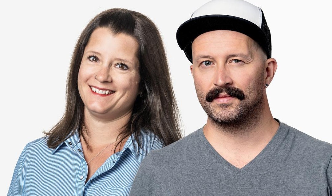Sabrina Lehmann, Moderatorin SRF Musikwelle, und Luk von Bergen, Moderator Radio SRF 3 2024