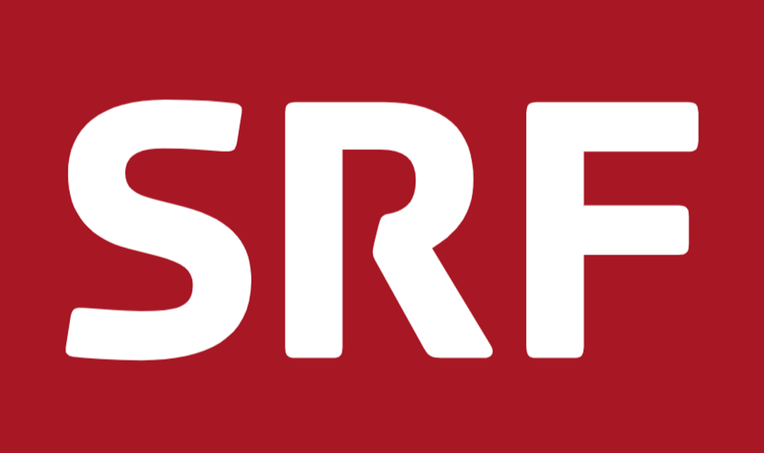 Roter Hintergrund mit den Buchstaben SRF davor