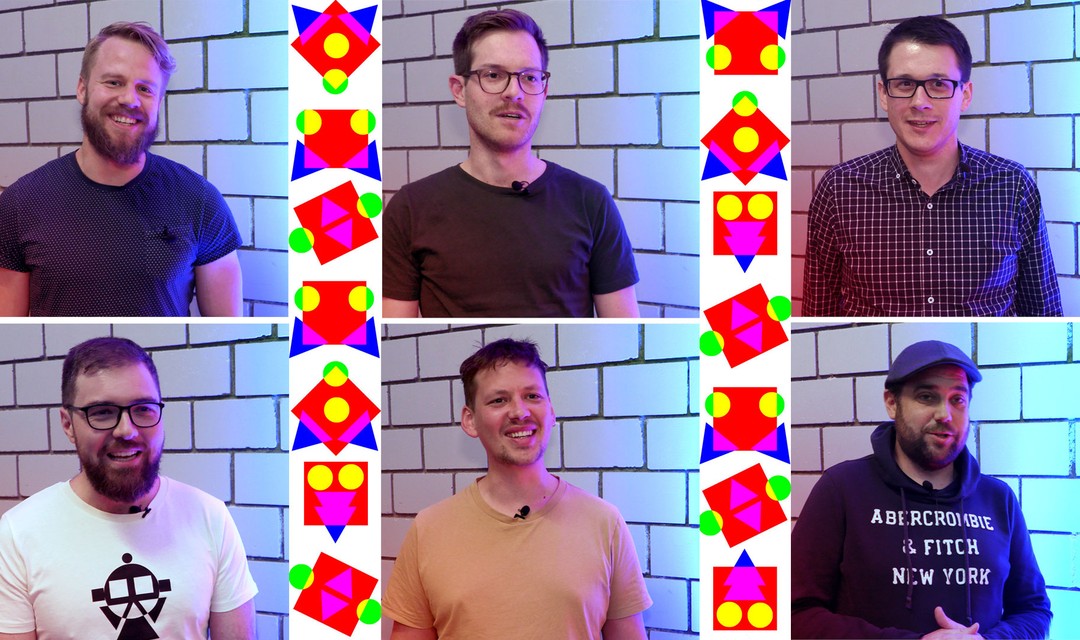 Die Webentwickler Mathis, Timo, Damian, Philipp, David und Urban nehmen Stellung zu den Vorurteilen