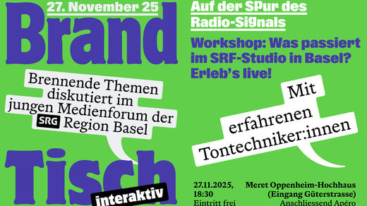 Bild von «BrandTisch»: Workshop im SRF-Studio Basel