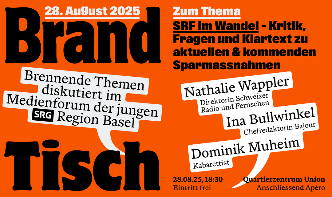 Bild von BrandTisch - SRF im Wandel. Kritik, Fragen und Klartext zu aktuellen & kommenden Sparmassnahmen