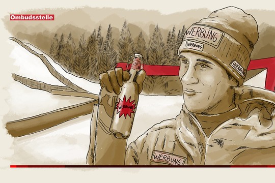 Bild von Getränk präsentieren im Interview, unzulässige Schleichwerbung?