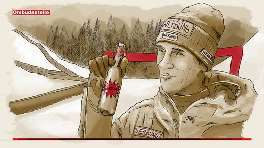 Bild von Getränk präsentieren im Interview, unzulässige Schleichwerbung?