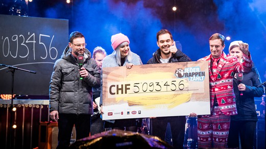 Bild von «Jeder Rappen zählt» 2017: 5'093'456 Millionen Schweizer Franken Spenden
