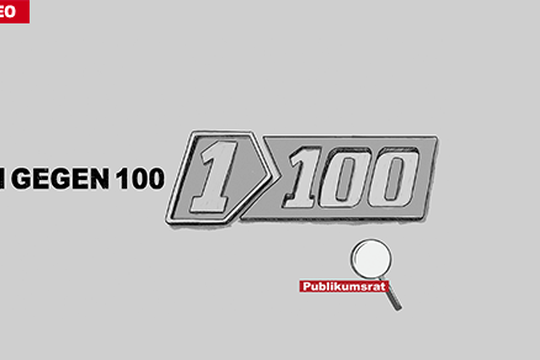 Bild von Im Fokus des Publikumsrats: «1 gegen 100»