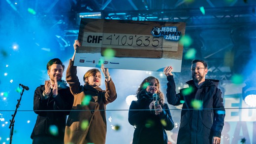 Bild von «Jeder Rappen zählt» 2015: 4’109'635 Schweizer Franken für Jugendliche in Not