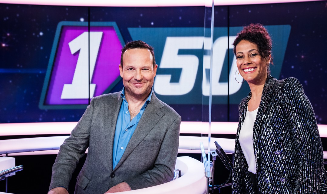 Claudio Zuccolini und Moderatorin Angélique Beldner.