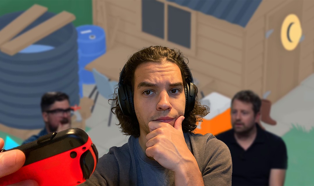 Jan schaut Guido und Gabriel beim «Let's Play» zu.