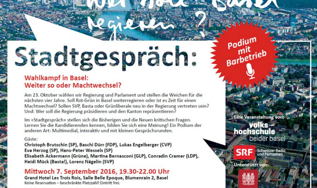 Bild von «Wer soll Basel regieren?» - Stadtgespräch des Regionaljournal BS BL