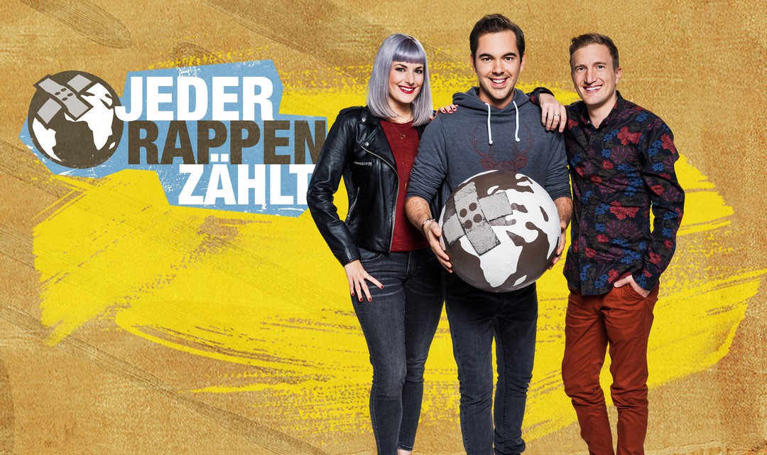 Bild von «Jeder Rappen zählt» 2017 mit Nägeli, Nay und Büsser