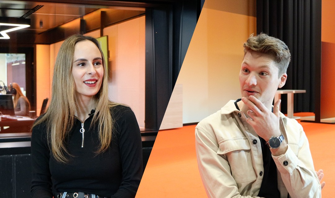 Ranja und Fabi im Studio der Radio Hall