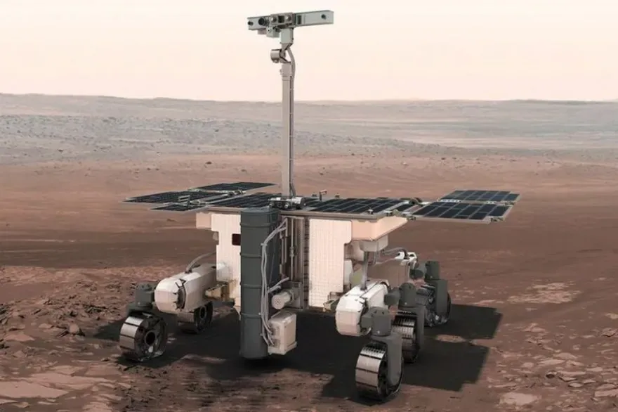 Eine Illustration des ersten europäischen Rovers, der 2028 zum Mars starten soll: An der Entwicklung ist auch ein Geologe aus dem Tessin beteiligt.