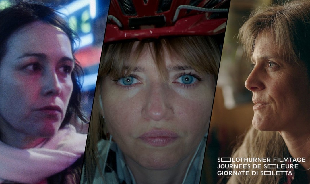 3 Personen aus 3 verschiedenen Filmen mit der Aufschrift: Solothurner Filmtage