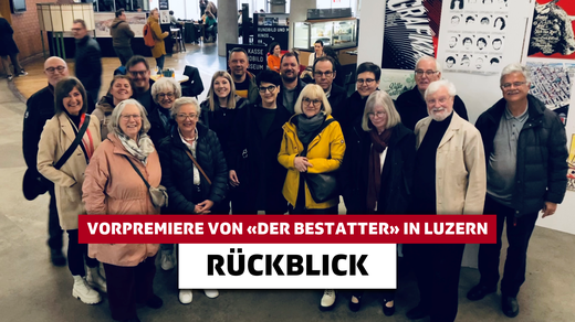 Bild von Mitglieder der SRG Zentralschweiz an der Vorpremiere von «Der Bestatter» in Luzern