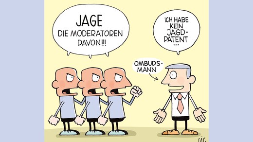 Bild von Moderatoren im Visier der Kritiker