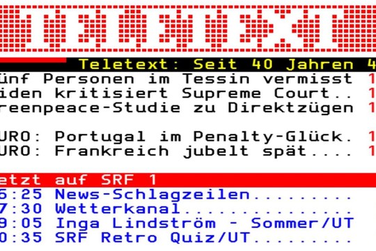 Bild von Der Teletext wird 40 Jahre alt