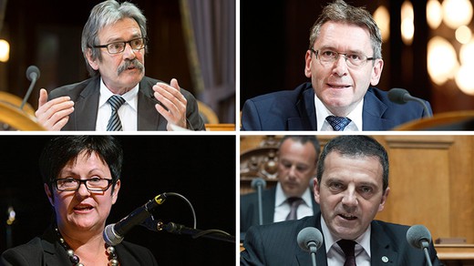 Bild von Vier Köpfe für Bern: Das Podium 