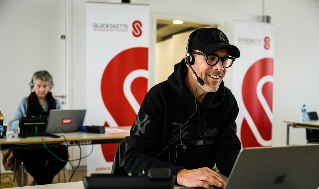 Foto aus der Glückskette-Telefonzentrale