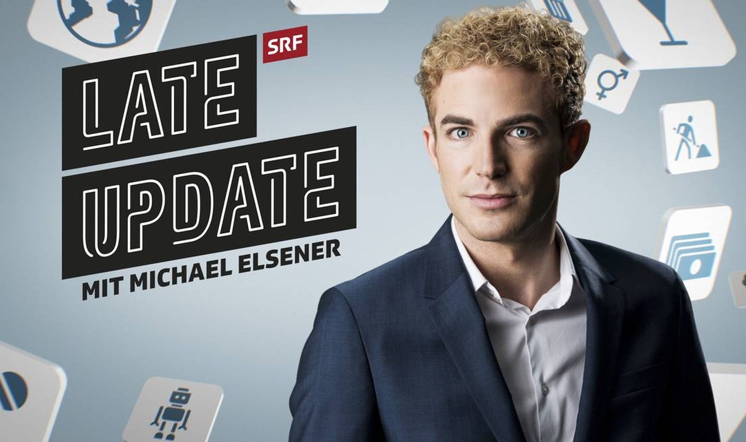 Keyvisual Late Update mit Michael Elsener als Host