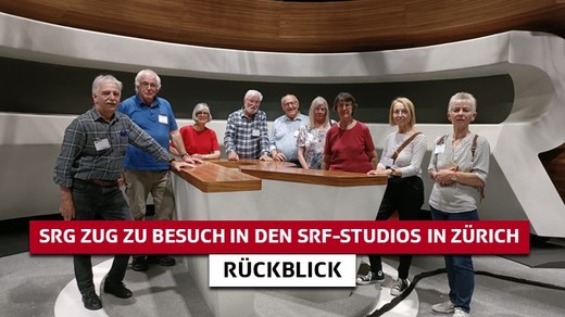 Bild von Blick über die Schulter zusammen mit der SRG Zug: Besuch der TV- und Radiostudios Leutschenbach