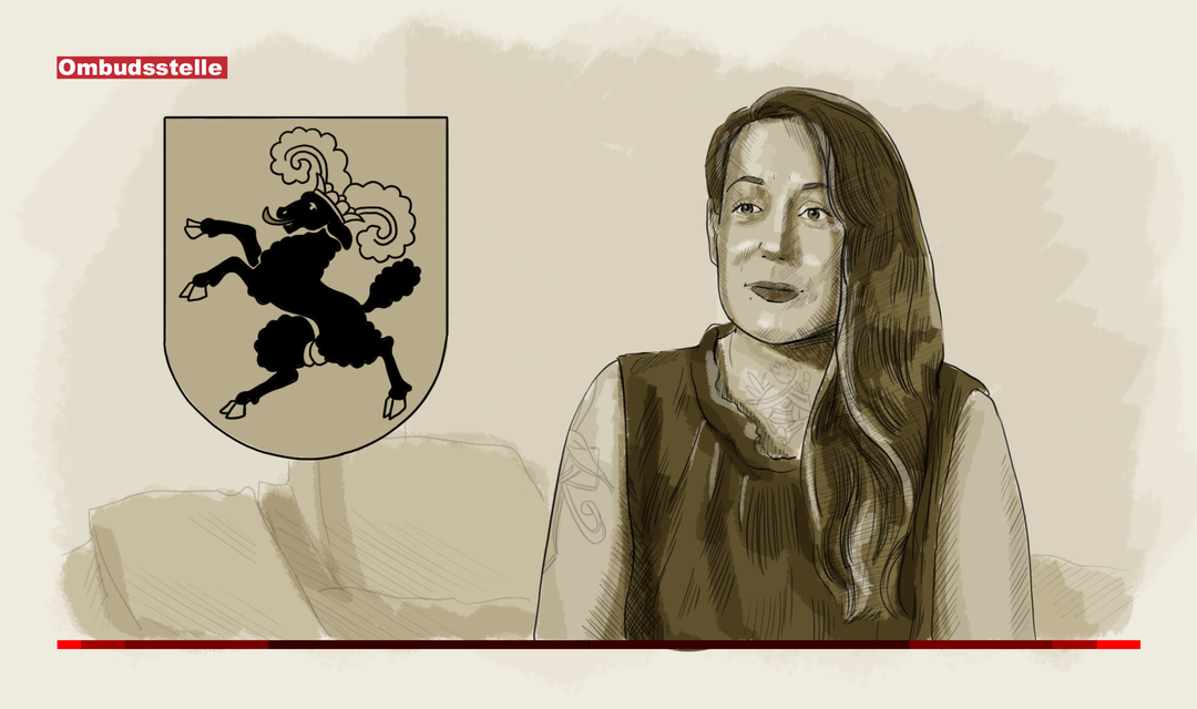 Illustration der Protagonistin aus der Rundschau-Sendung