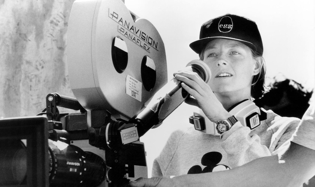 Regiesseurin Jodie Foster an einem Filmset.