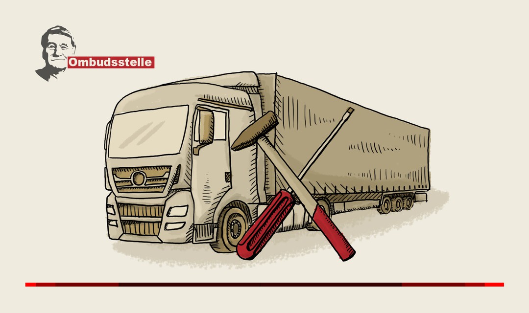 Bild von Ombudsfall: die «Tagesschau» über Strassenschwerverkehr